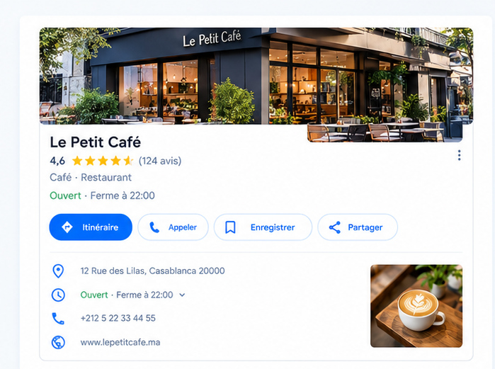 Fiche Google Maps : visuel principal